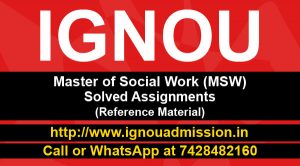 ignou msw solved assignment 2019 20