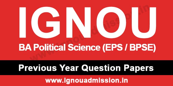 IGNOU BA Political Science Question Paper