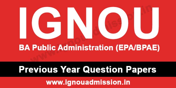 IGNOU BA Public Administration Question Paper