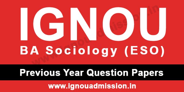 IGNOU BA Sociology Question Paper