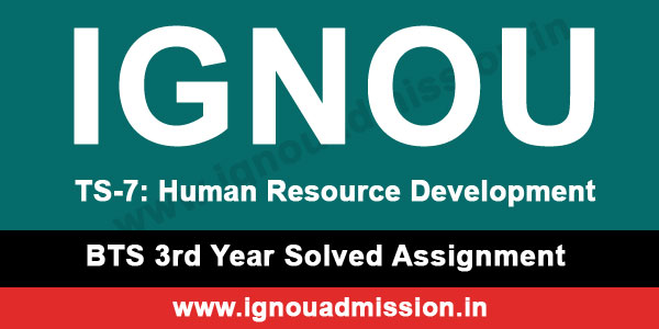 IGNOU TS 7 Solved Assignment