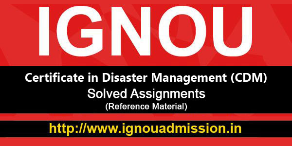 IGNOU CDM Solved Assignment