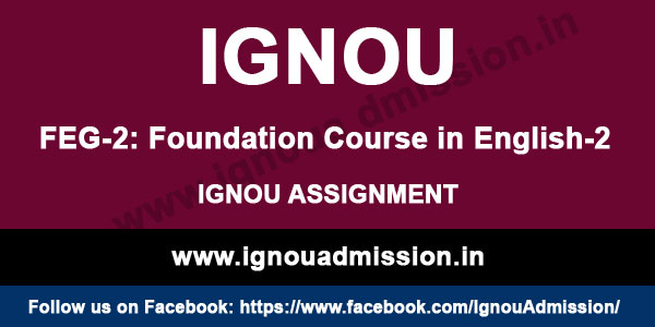 IGNOU FEG 2 Assignment