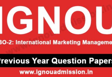 IGNOU PGDIBO Question Papers