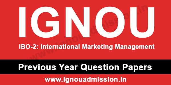 IGNOU IBO 2 Question Paper