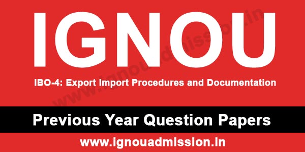 IGNOU IBO 4 Question Paper