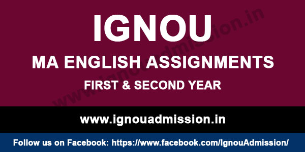 ignou assignment of ma english