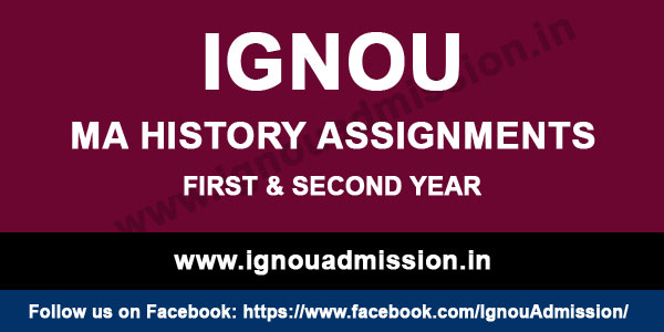 IGNOU MA History Assignment