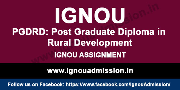 IGNOU PGDRD Assignment