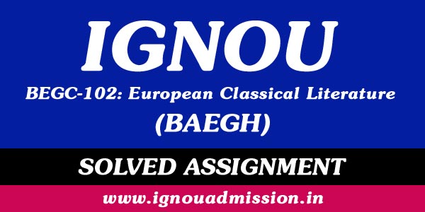 IGNOU BEGC 102 Solved Assignment