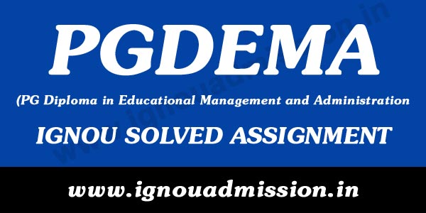 IGNOU PGDEMA Solved Assignment