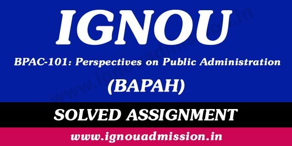 IGNOU BPAC 101 Solved Assignment