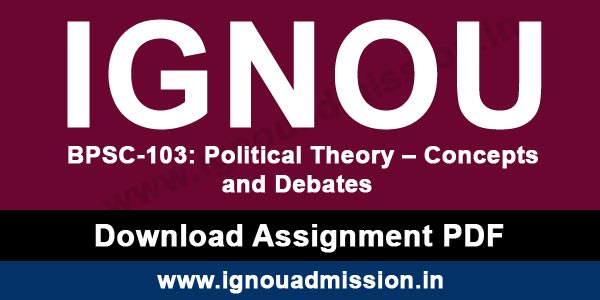 IGNOU BPSC 103 Solved Assignment