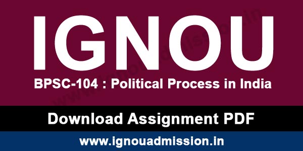 IGNOU BPSC 104 Solved Assignment