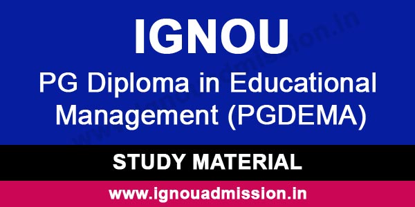 IGNOU PGDEMA Study Material