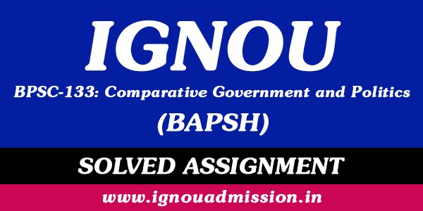 IGNOU BPSC 133 Solved Assignment