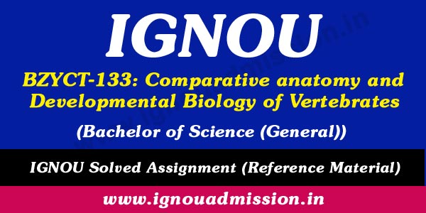 IGNOU BZYCT 133 Solved Assignment