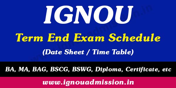 IGNOU Exam date announced