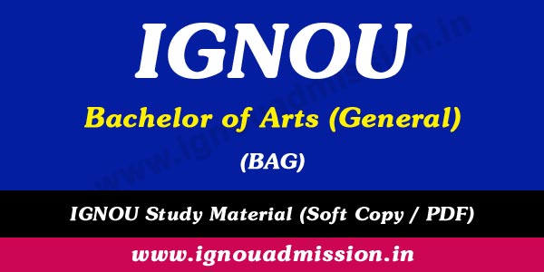 IGNOU BAG Study Material