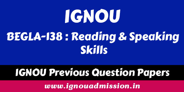 IGNOU BEGLA 138 Question Paper