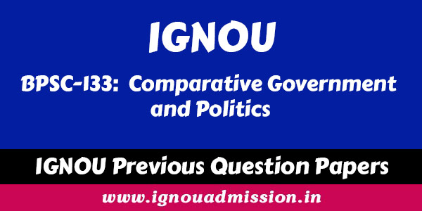 IGNOU BPSC 133 Question paper