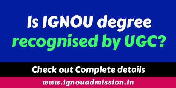 Is degree recognised by UGC?