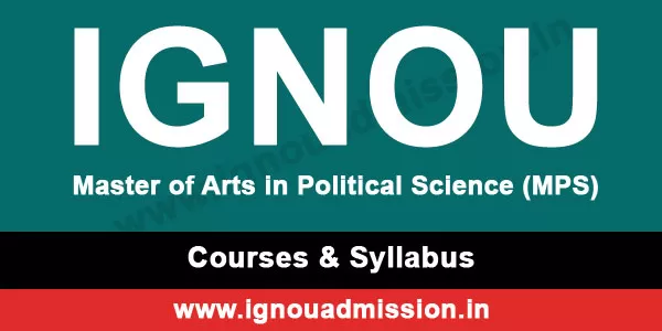 IGNOU MA Political Science Syllabus