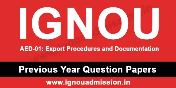 IGNOU AED 1 Question Paper