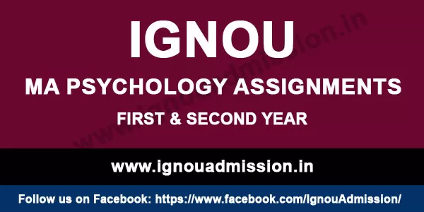 IGNOU MA Psychology Assignment