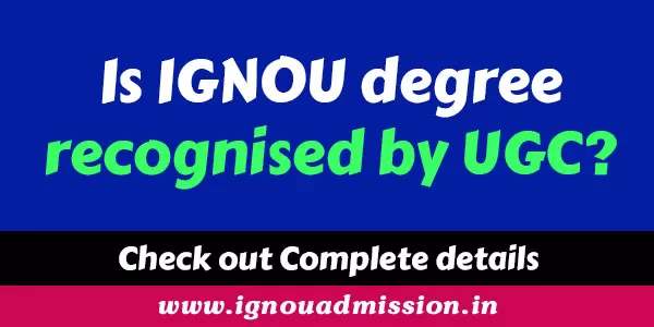 Is degree recognised by UGC?